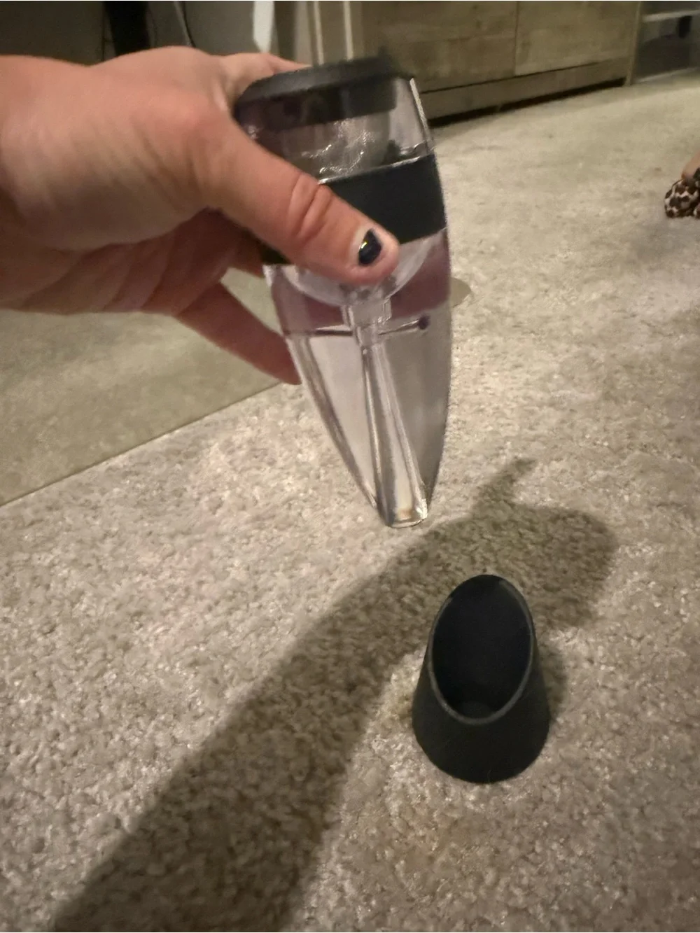 Black and Clear Wine Aerator Pourer